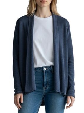 Sandwich Anthropologie cotton waffle knit open cardigan Sz L excellent condition